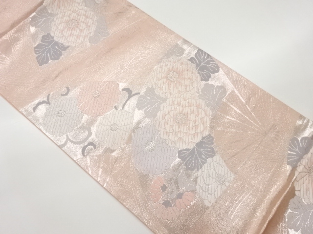 JAPANESE FUKURO OBI / WOVEN FLORAL PLANTS